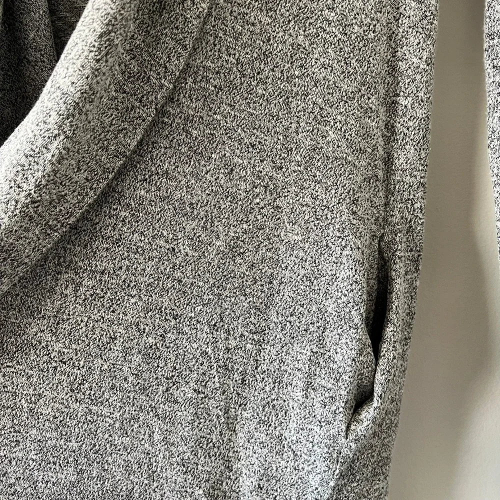Athleta Heather Gray Cowl Neck Open Front Cardigan Draped‎ Sweater Medium